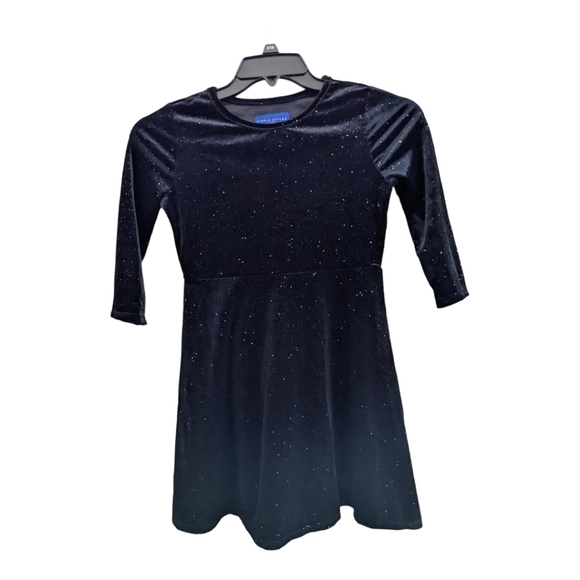 ⭐Simply Styled black sparkly dress Girls 10-12 GUC - Picture 1 of 4